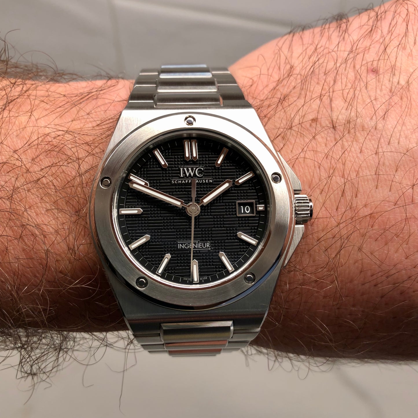 IWC Ingenieur Automatic 40 IW328901 Black Dial Men's Watch with Box and Papers Unworn - HASHTAGWATCHCO