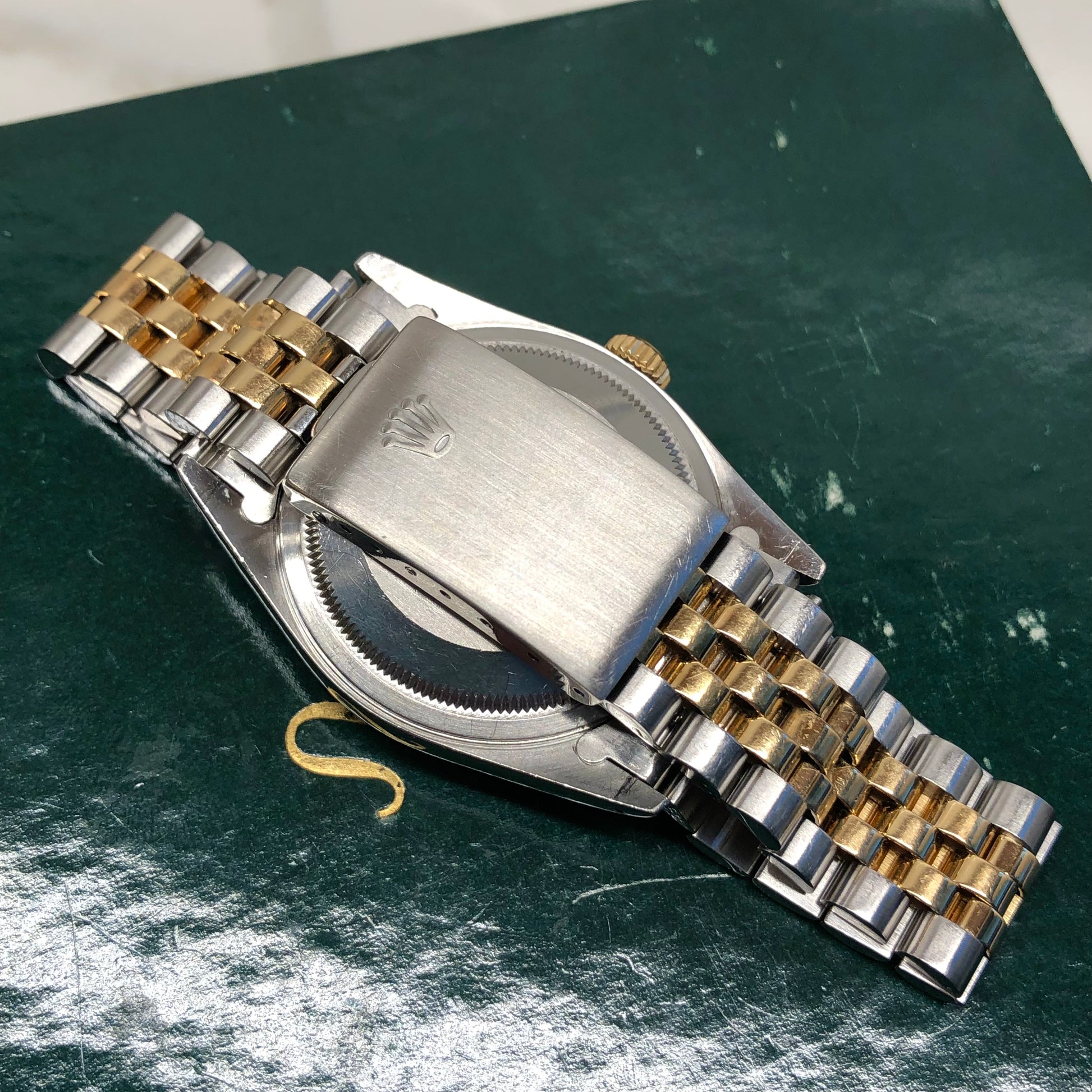 1989 Rolex Datejust 16233 Two Tone Blue Vignette Diamond Dial Jubilee Automatic Wristwatch - HASHTAGWATCHCO