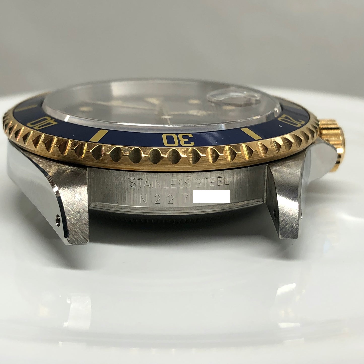 1991 Rolex Submariner 16613 Blue Purple Two Tone Oyster Steel 18K Gold Wristwatch with Box and Papers
