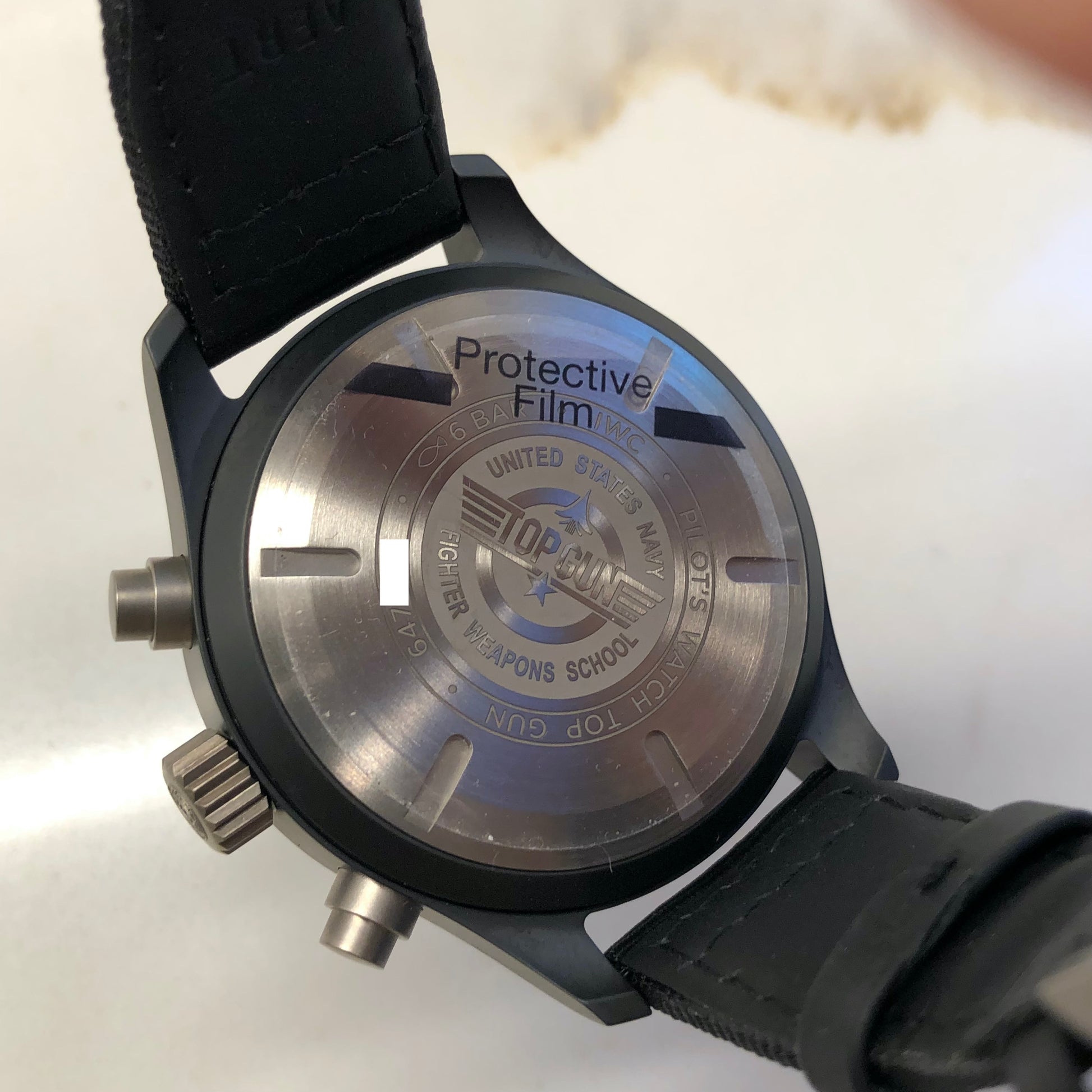 IWC Pilot’s Watch Chronograph TOP GUN IW389101 Ceramic Automatic Wristwatch with Box and Papers Unworn - HASHTAGWATCHCO
