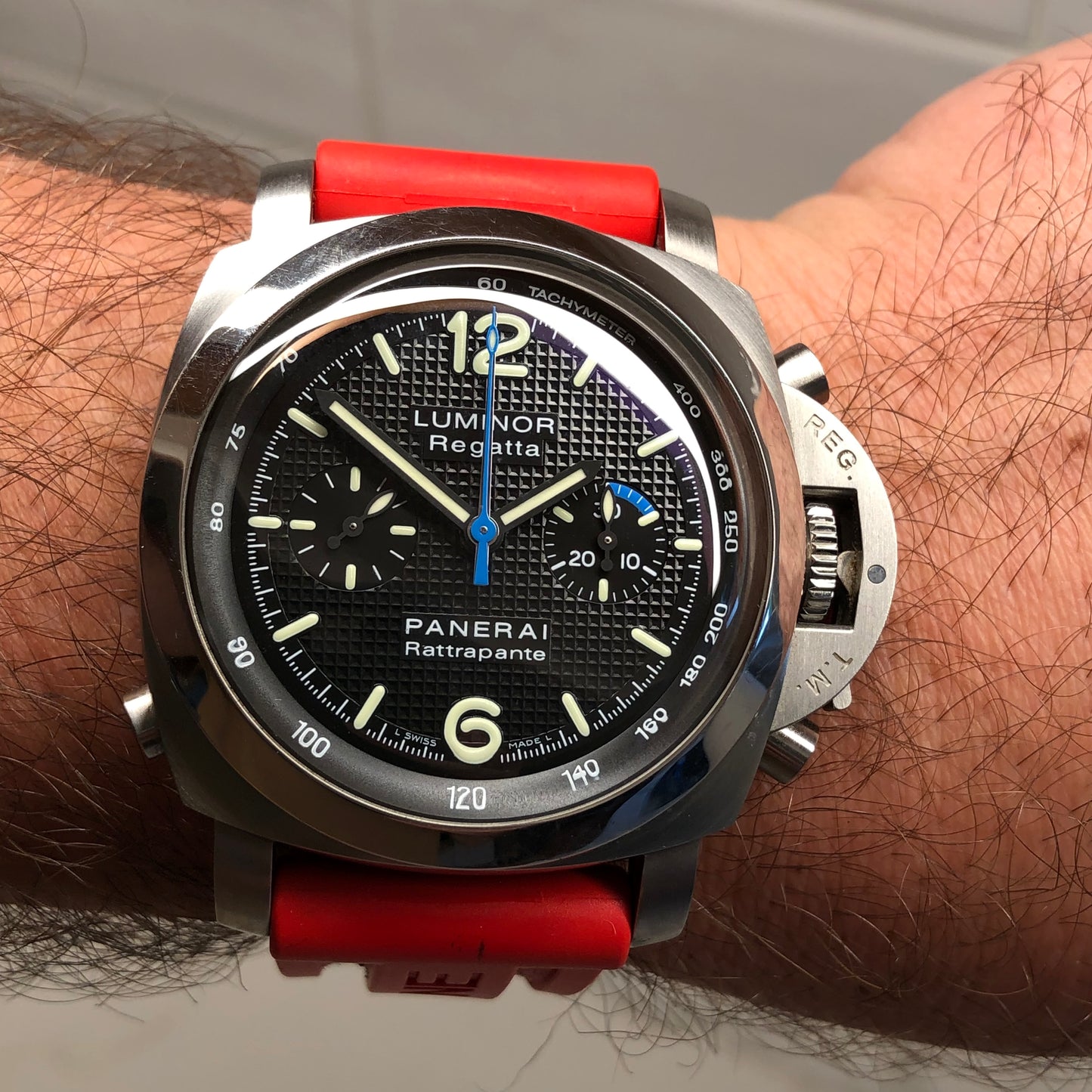 Panerai Luminor 1950 Regatta Rattrapante PAM00286 Stainless Steel Automatic Wristwatch with Box and Papers - HASHTAGWATCHCO