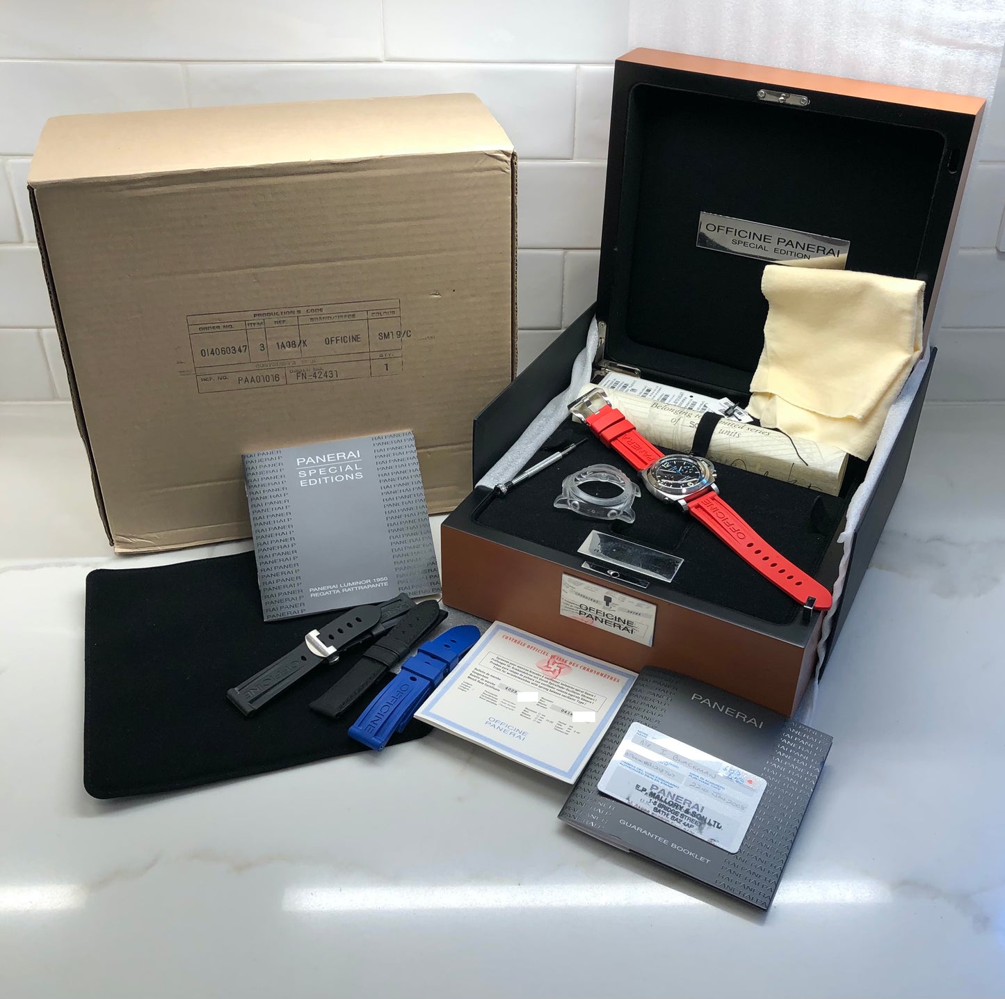 Panerai Luminor 1950 Regatta Rattrapante PAM00286 Stainless Steel Automatic Wristwatch with Box and Papers - HASHTAGWATCHCO