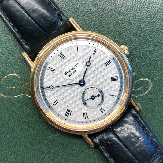 Breguet Classique 3910BA 18K Yellow Gold Coin Edge Wristwatch with Boxes - HASHTAGWATCHCO