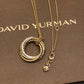David Yurman Crossover Pendant 18K Yellow Gold with Diamonds 21mm Necklace - HASHTAGWATCHCO