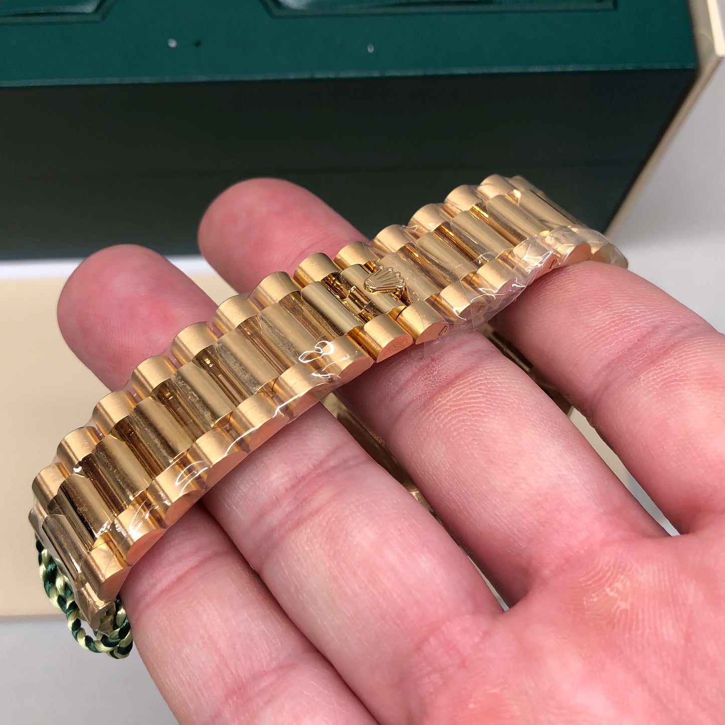 2022 Rolex President Day Date 228238 18K Yellow Gold Silver Motif Wristwatch with Box and Papers - HASHTAGWATCHCO