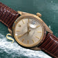 1988 Rolex Date 15037 Oyster Perpetual Silver Dial 14K Yellow Gold Wristwatch - HASHTAGWATCHCO