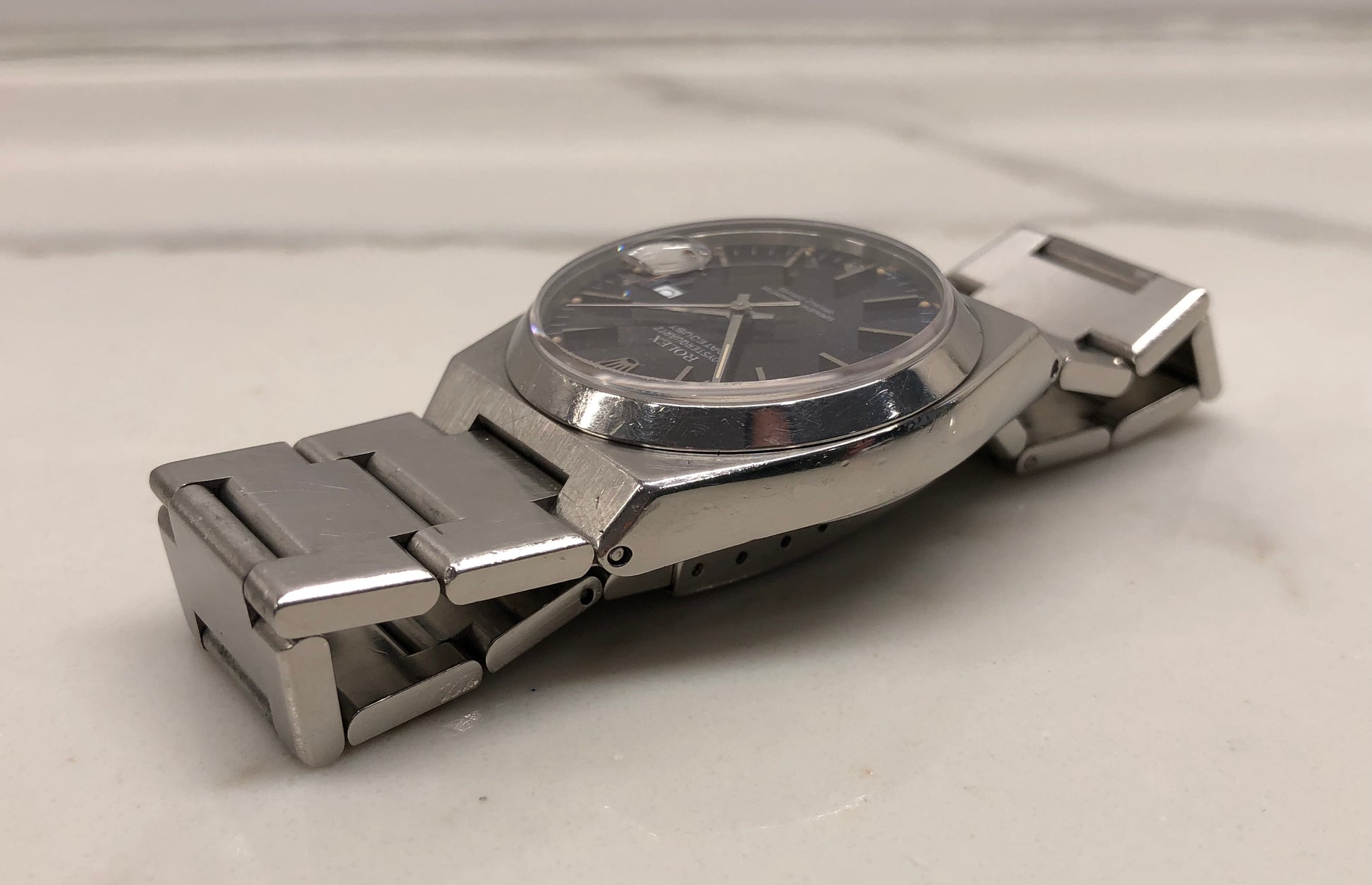 1987 Rolex Datejust Oysterquartz 17000 Tropical Purple Dial Steel Wristwatch - HASHTAGWATCHCO