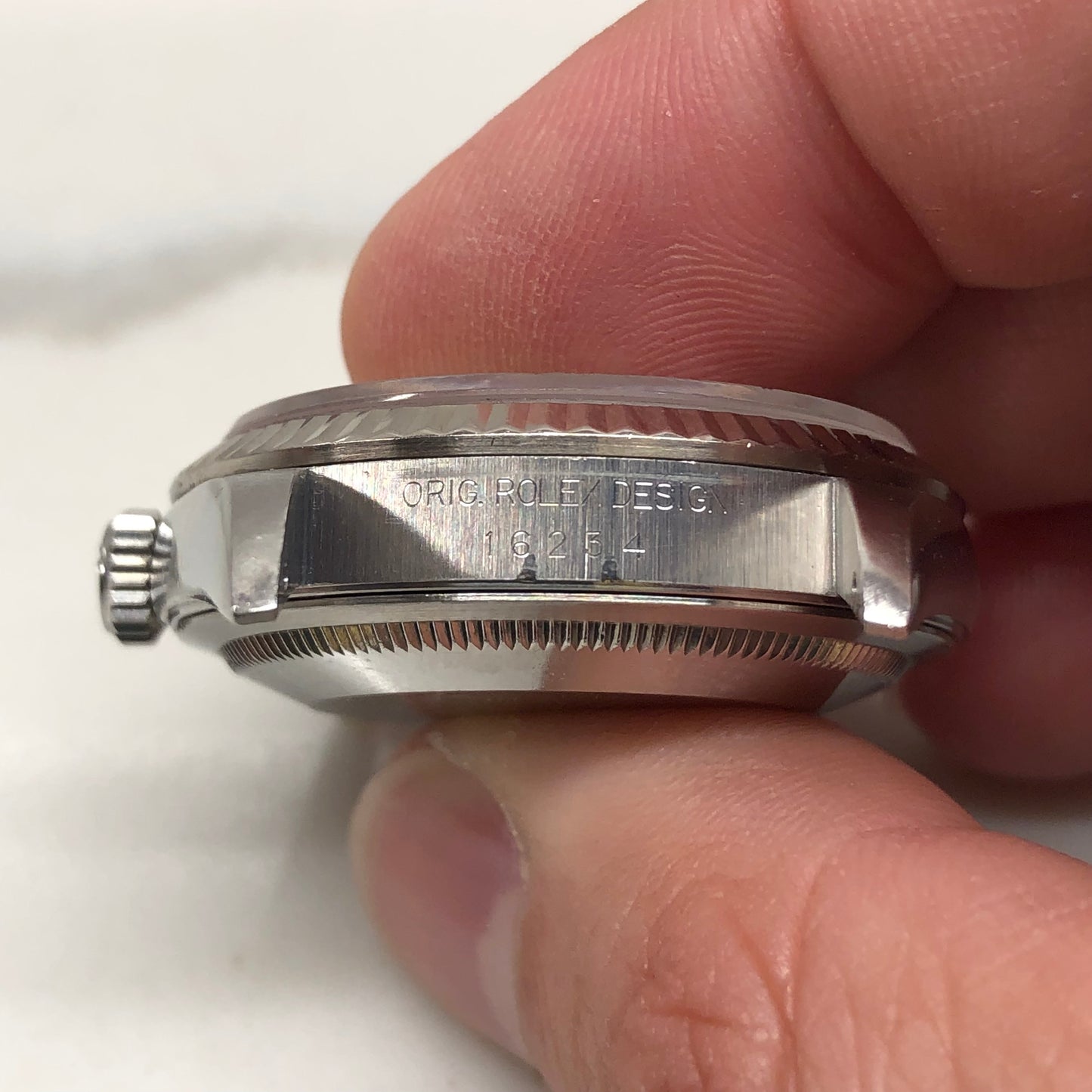 1996 Rolex Datejust 16234 Jubilee Diamond Dial White Gold Bezel Automatic Wristwatch