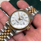 1987 Rolex Datejust 16013 White Dial Two Tone Jubilee Automatic Wristwatch