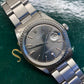 1970 Rolex Datejust 1603 Grey Dial Engine Turned Oyster Automatic Wristwatch