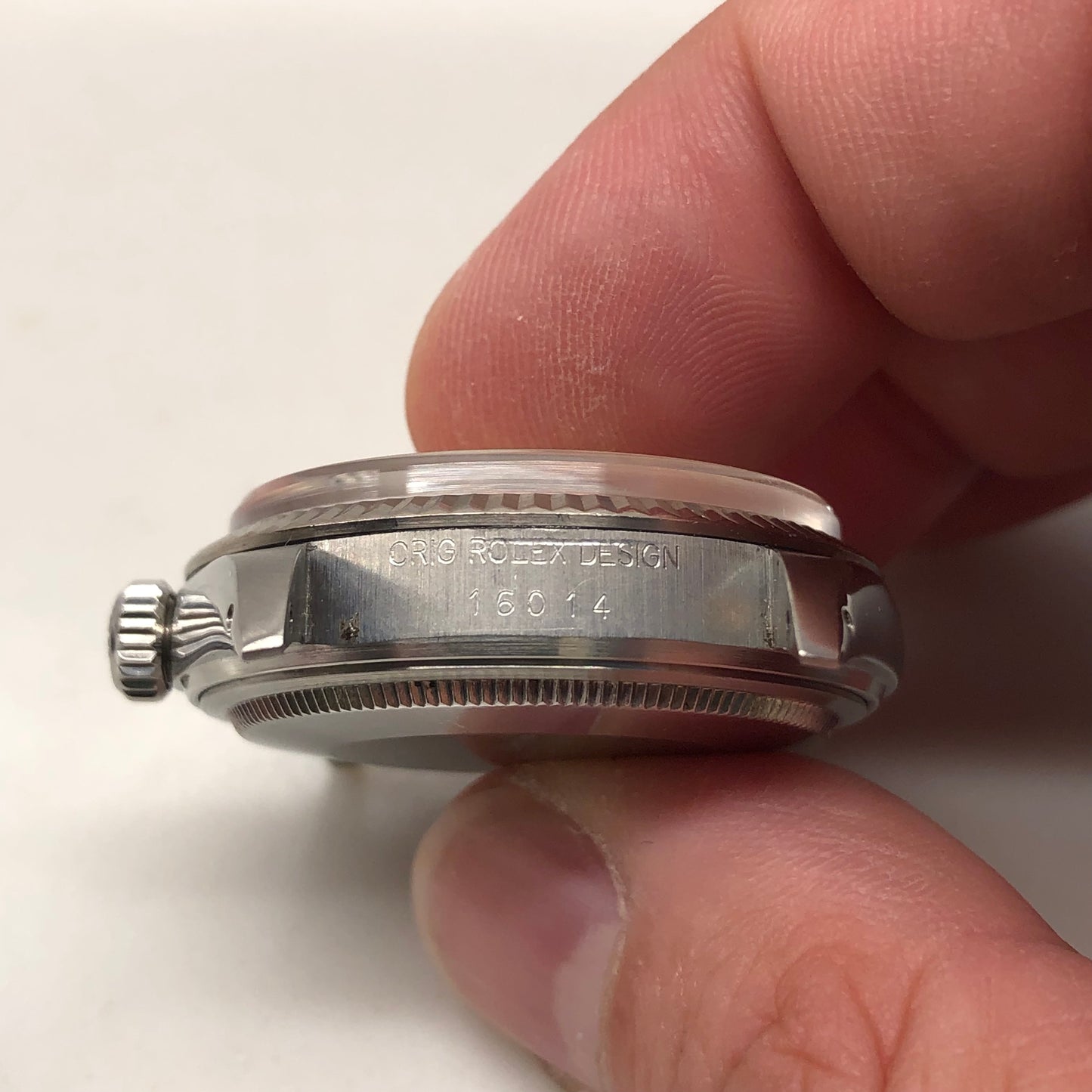1984 Rolex Datejust 16014 Silver Dial Jubilee Fluted Bezel Steel Wristwatch with Tag