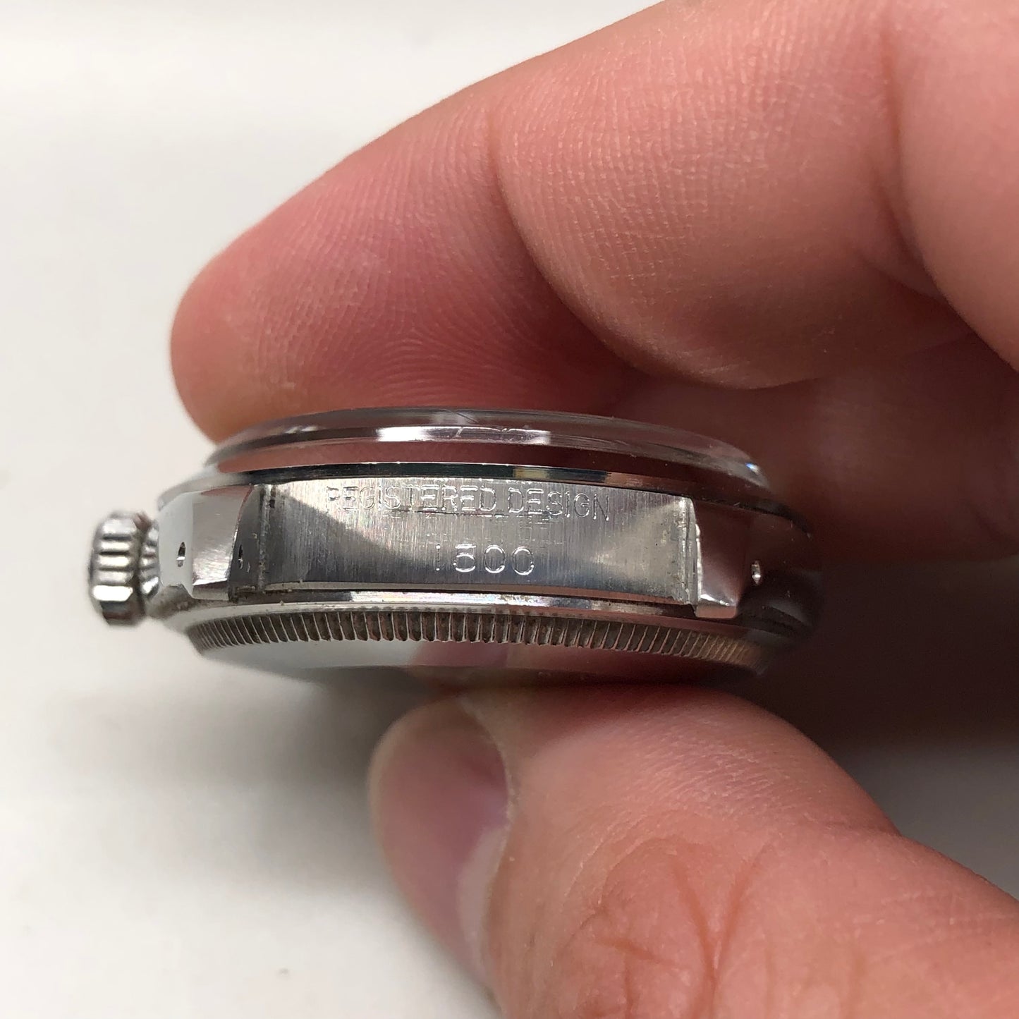 1965 Rolex Date 1500 Oyster Perpetual Silver Arrow Steel Automatic Wristwatch