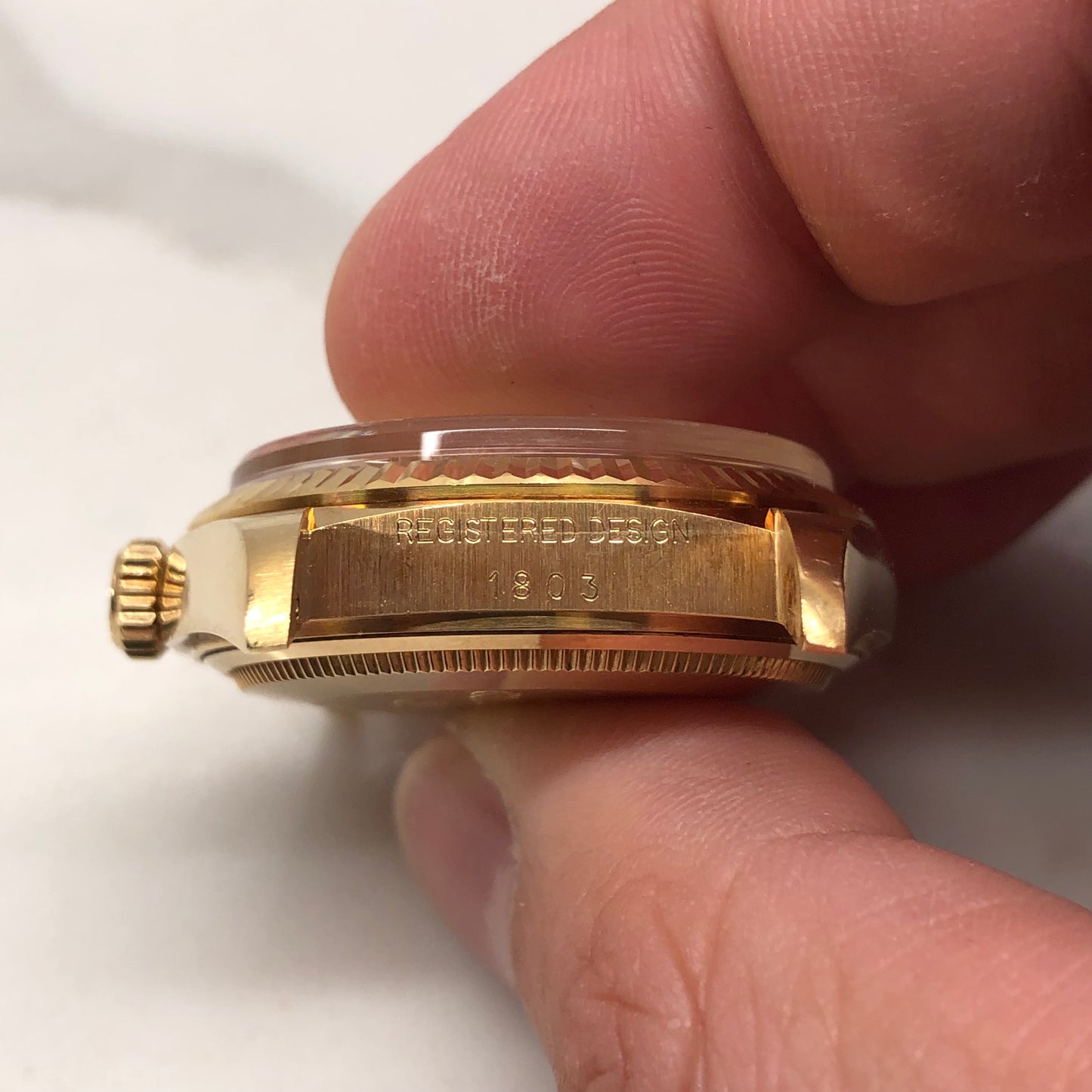 1976 Rolex President Day Date 1803 Silver Minute Track Dial Wristwatch with Papers