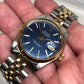 1972 Rolex Datejust 1601 Blue Mosaic Dial Two Tone Jubilee Fluted Automatic Wristwatch