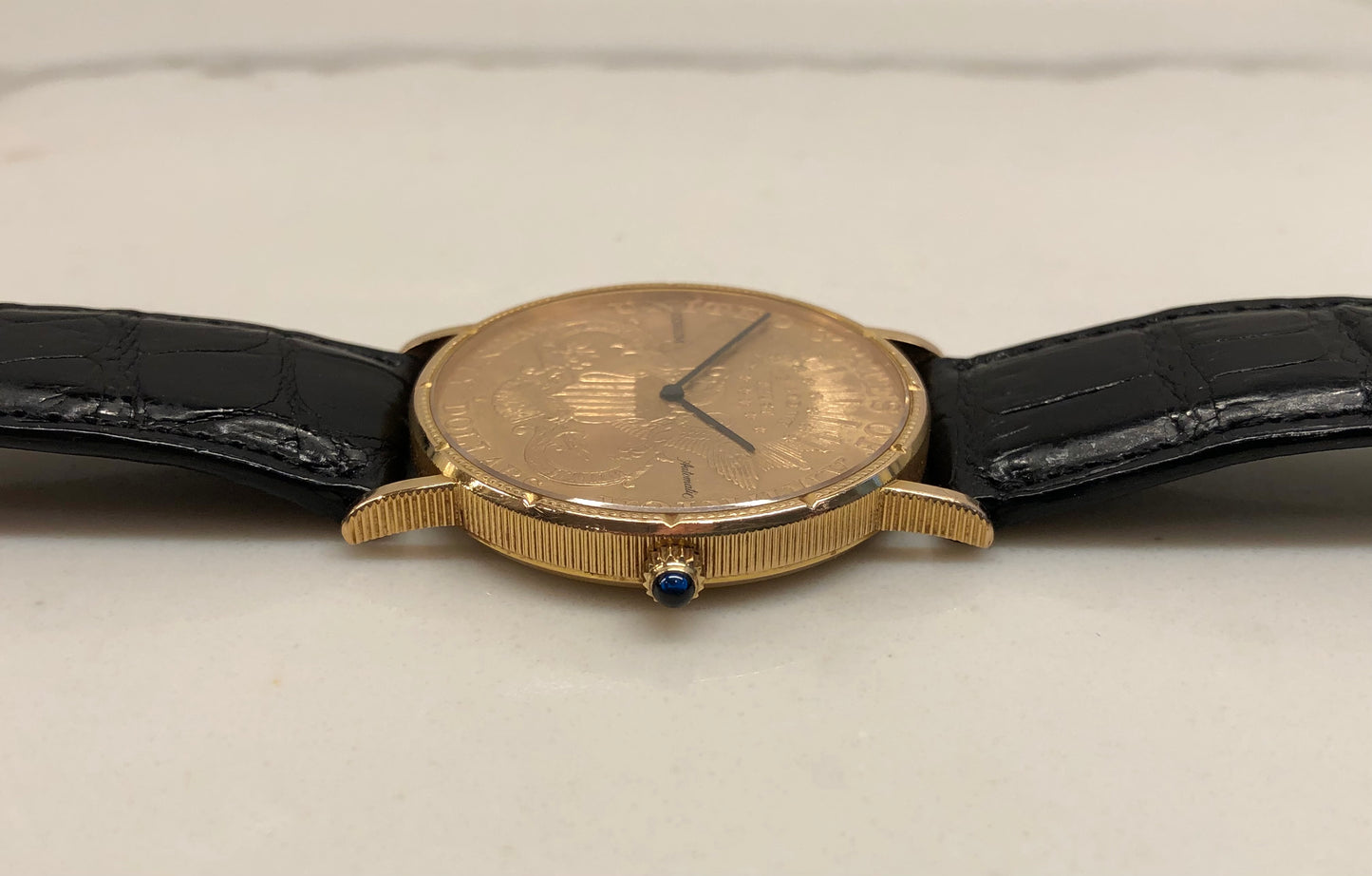 Corum 20 Dollar Coin Double Eagle Yellow Gold Automatic 1904 Wristwatch with Box and Papers