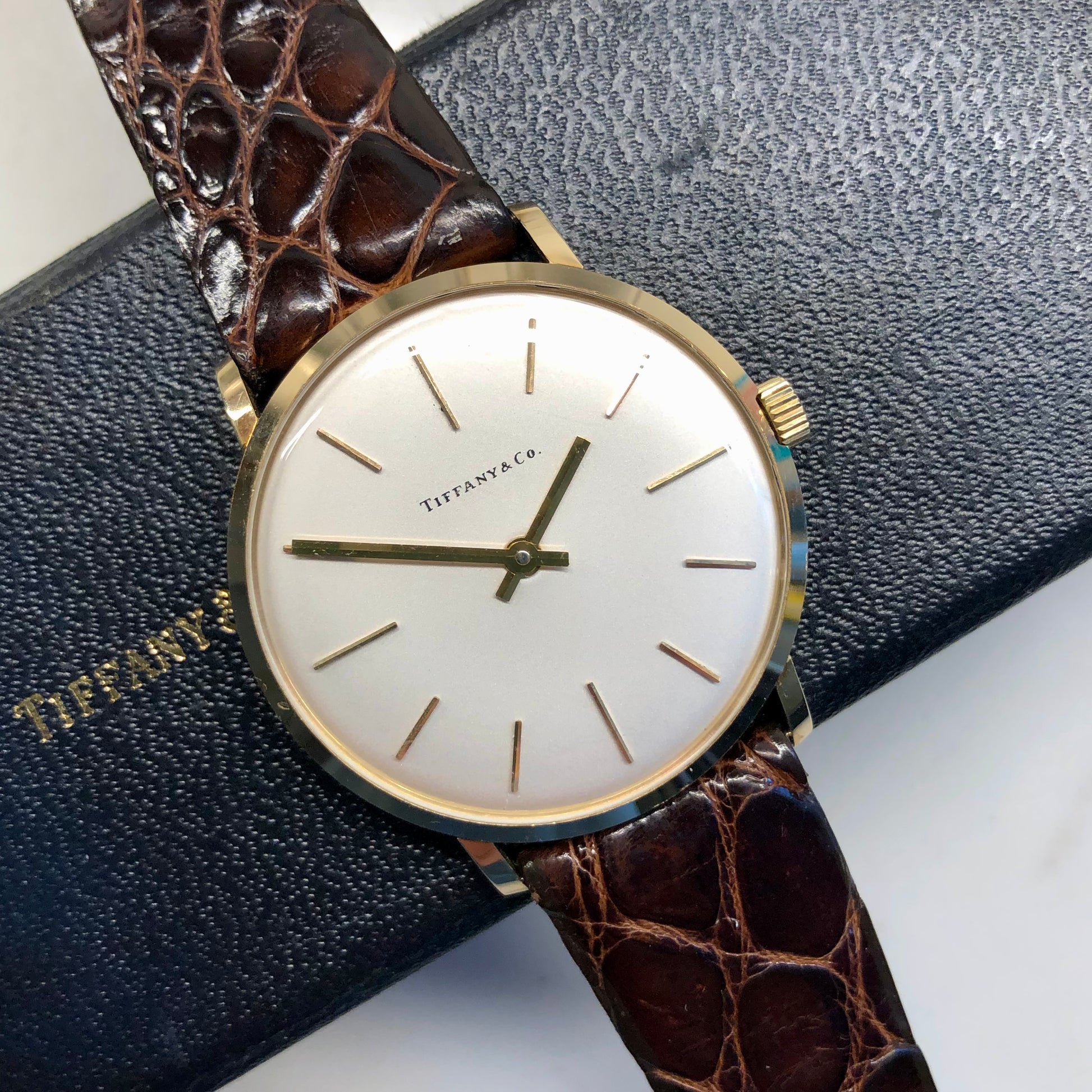 1971 Tiffany & Co. 14K Yellow Gold Dress Wristwatch with Original Box HASHTAGWATCHCO 1971 Tiffany & Co. 14K Yellow Gold Dress Wristwatch with Original Box HASHTAGWATCHCO