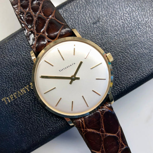 1971 Tiffany & Co. 14K Yellow Gold Dress Wristwatch with Original Box - Hashtag Watch Company