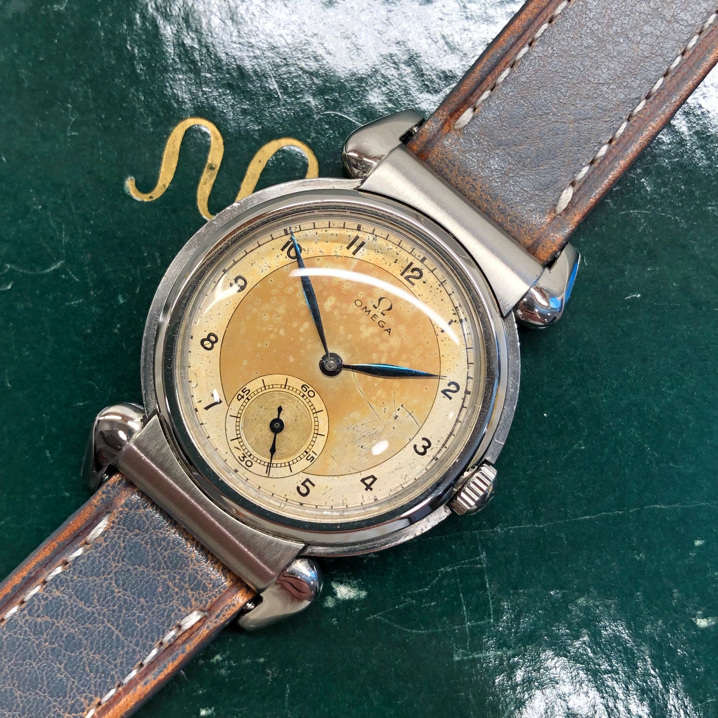 1934 Omega Scarab CK2014 Caliber 26.5 S0B T2 Art Deco Mechanical Vintage Wristwatch