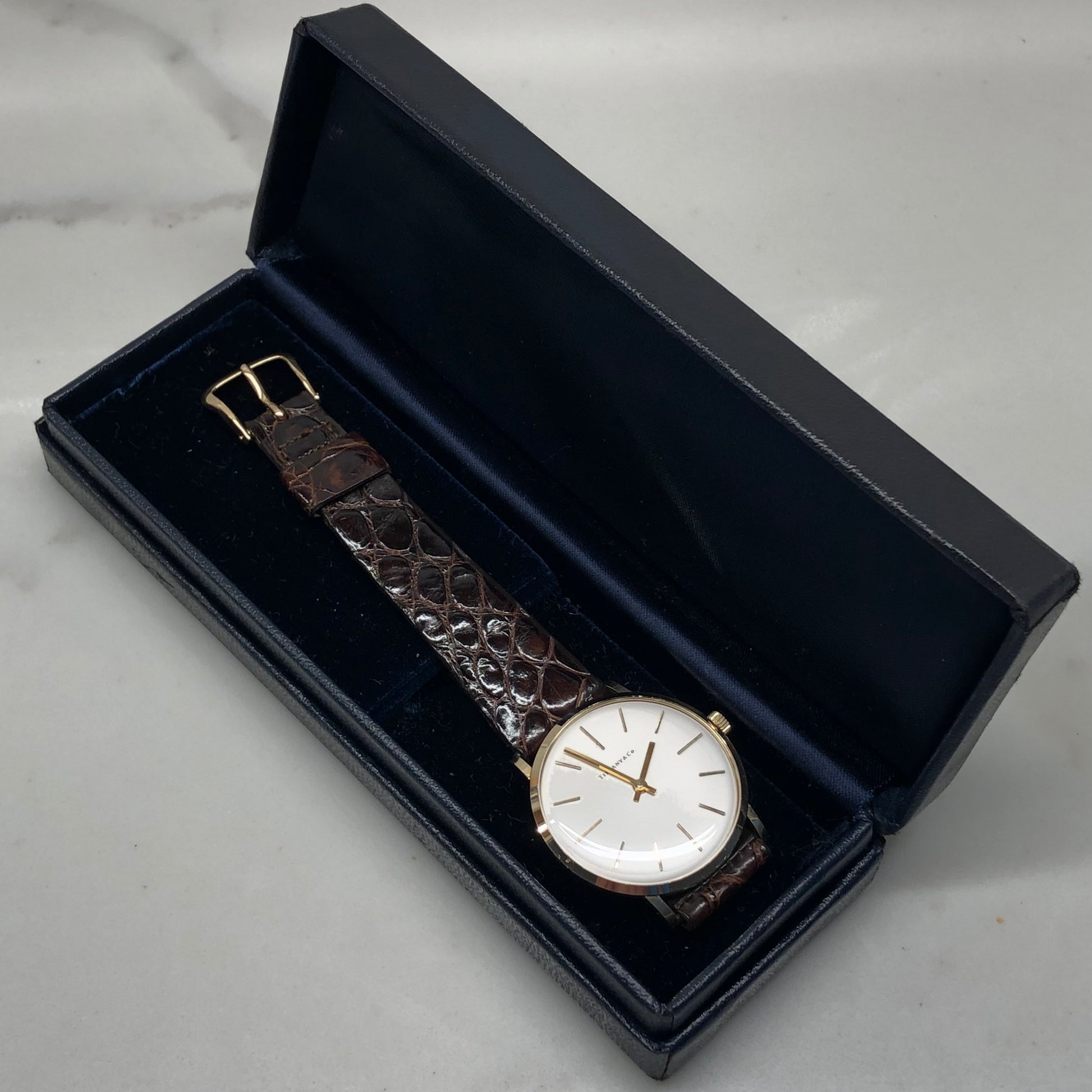 1971 Tiffany & Co. 14K Yellow Gold Dress Wristwatch with Original Box - Hashtag Watch Company
