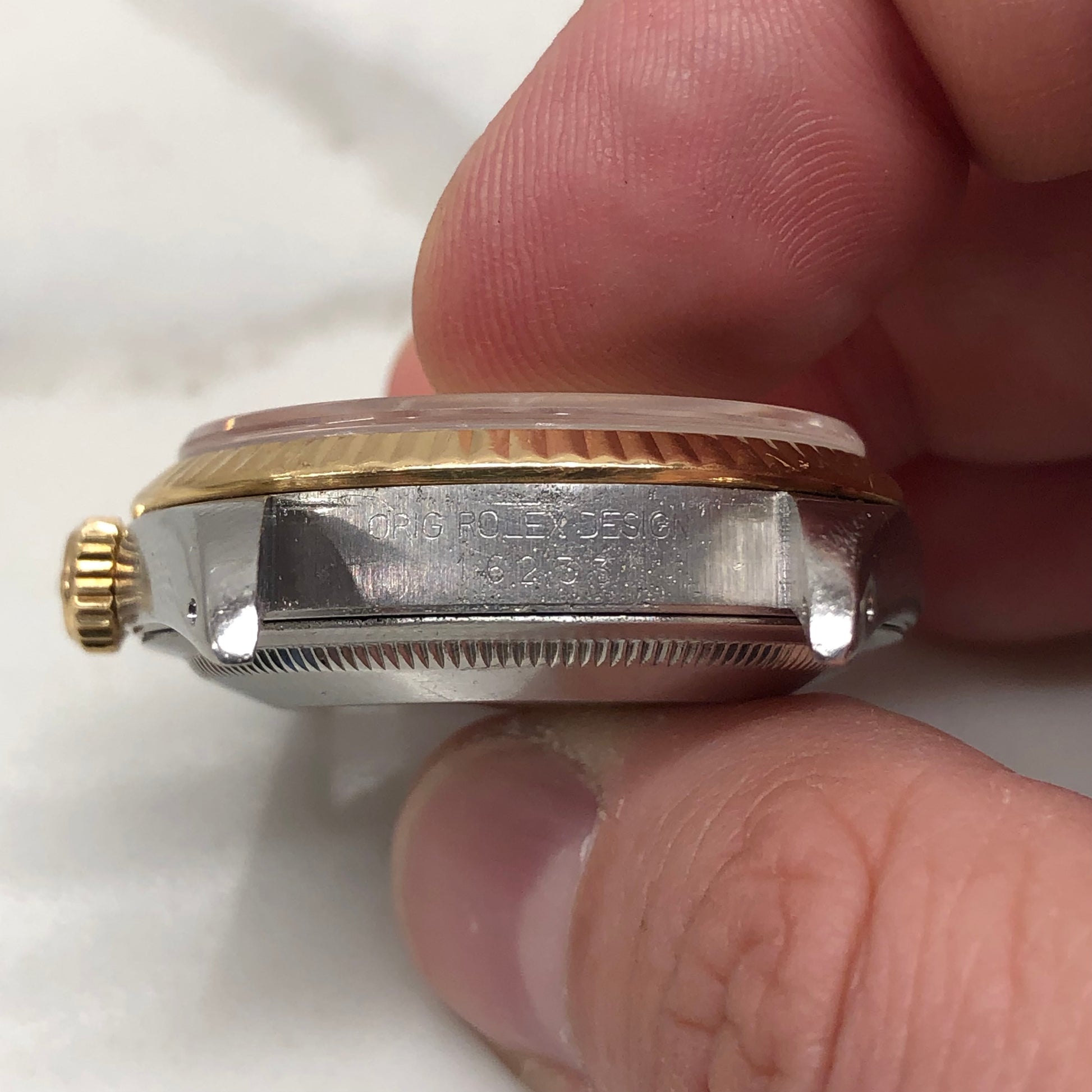 1990 Rolex Datejust 16233 Silver Stainless Steel Gold Two Tone Jubilee Wristwatch - HASHTAGWATCHCO