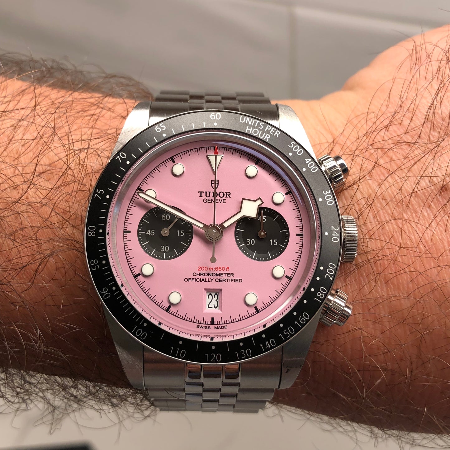 2024 Tudor Black Bay Chrono 79360N Flamingo Pink Dial Steel with Box and Papers