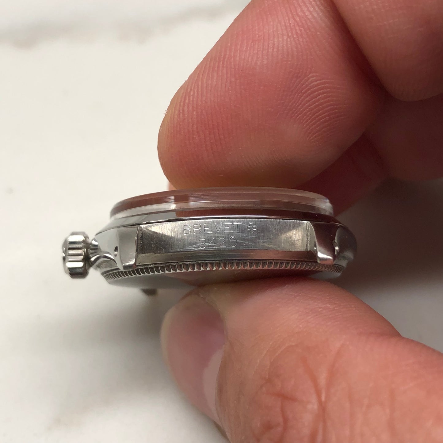 1955 Rolex Oyster Speedking 6420 Stainless Steel 31mm Precision Wristwatch with Rolex Service Card