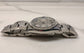 1975 Rolex Date 1501 Steel Engine Turned Oyster Silver Mosaic Dial Wristwatch