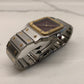 1980s Cartier Santos 2961 Oxblood Burgundy Two Tone Automatic Wristwatch - HASHTAGWATCHCO