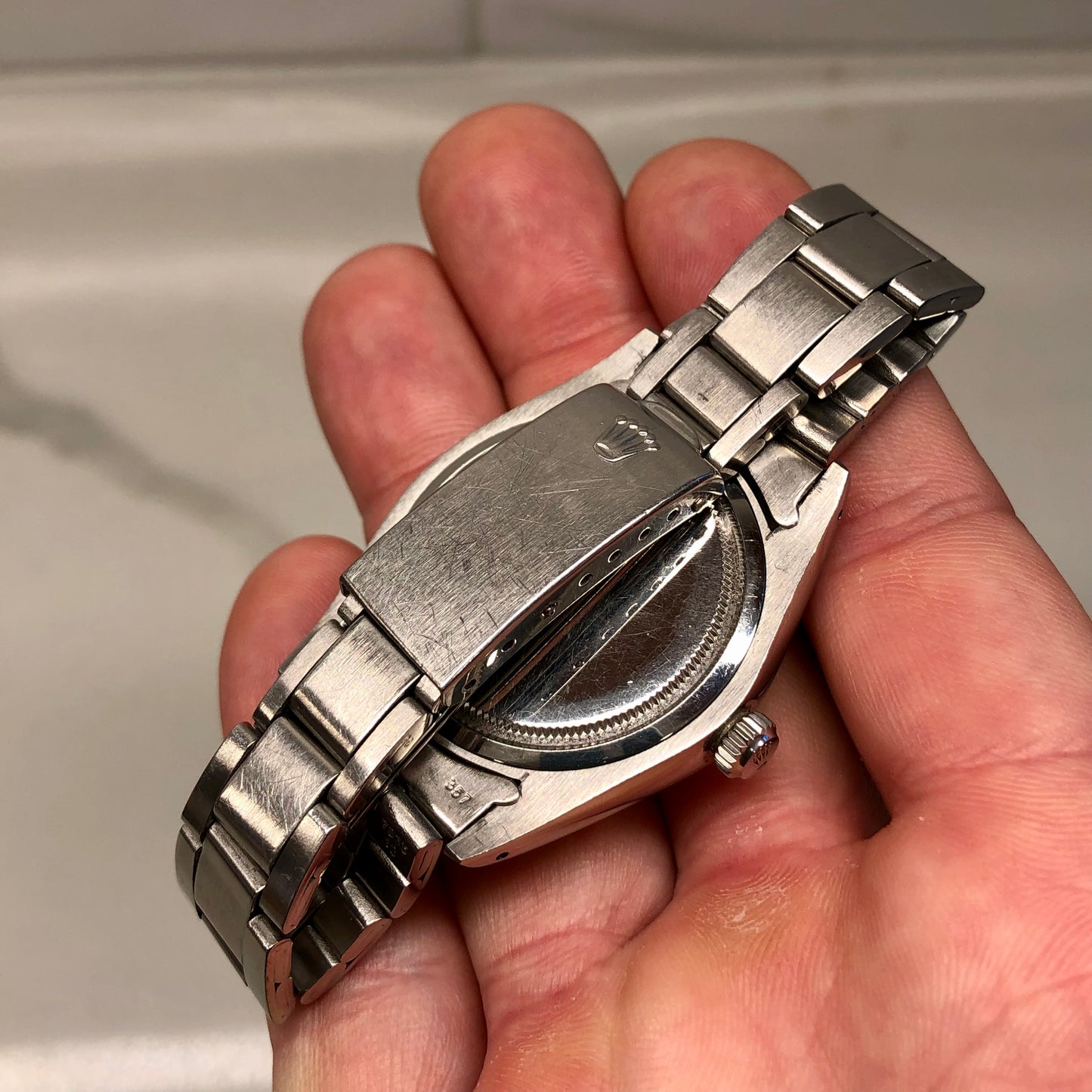 1976 Rolex Oysterdate Precision 6694 Stainless Steel Manual Wristwatch
