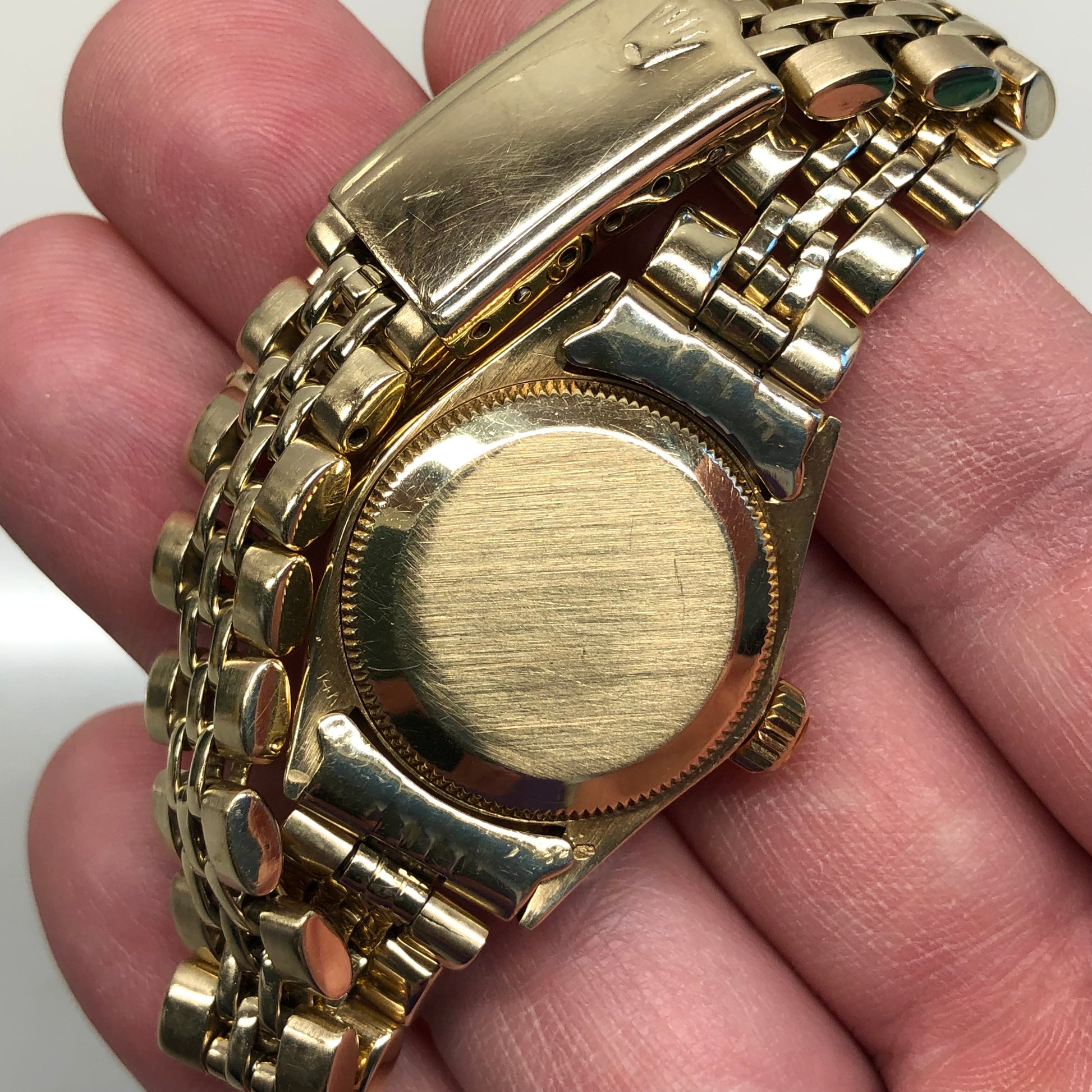 1973 Rolex Oyster Perpetual 6719 14K Yellow Gold Ladies Jubilee Bracelet Automatic Wristwatch - HASHTAGWATCHCO