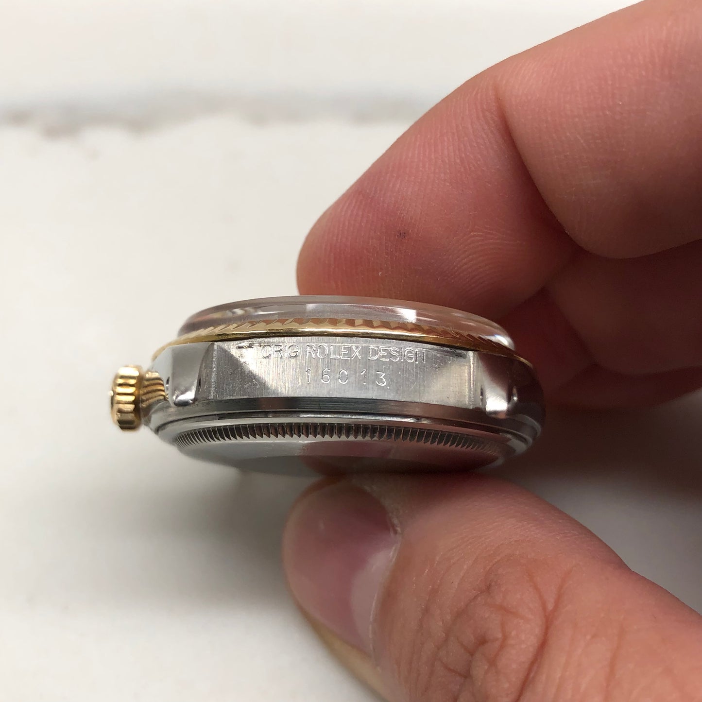 1986 Rolex Datejust 16013 Champagne Two Tone Jubilee Automatic Wristwatch