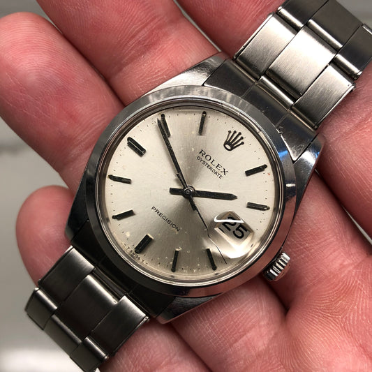 1971 Rolex Oysterdate Precision 6694 Stainless Steel Manual Wristwatch - HASHTAGWATCHCO