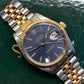 1987 Rolex Datejust 16013 Blue Violet Dial Two Tone Jubilee Automatic Wristwatch