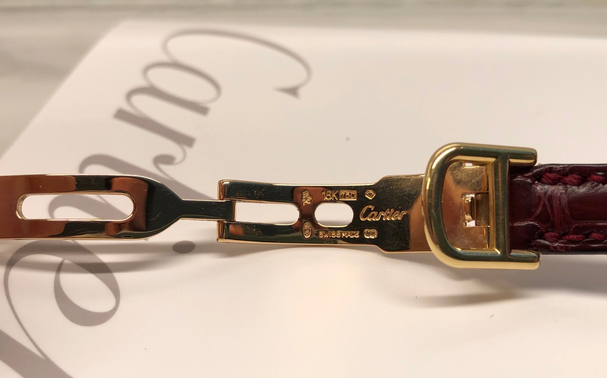 2002 Cartier Tonneau 2451D 18K Yellow Gold Collection Privée Wristwatch with Box and Papers - HASHTAGWATCHCO