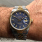 1987 Rolex Datejust 16013 Blue Violet Dial Two Tone Jubilee Automatic Wristwatch