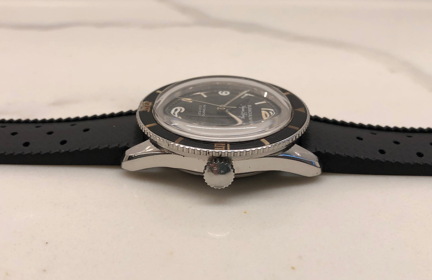 1960s Vintage Blancpain Aqualung Automatic Bakelite Wristwatch