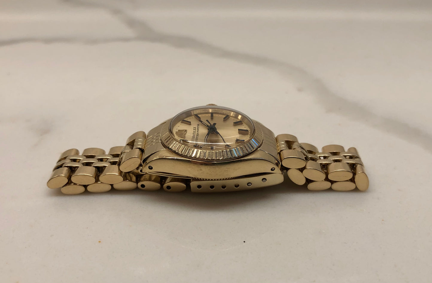 1979 Rolex Oyster Perpetual 6719 14K Yellow Gold Ladies Jubilee Bracelet Automatic Wristwatch