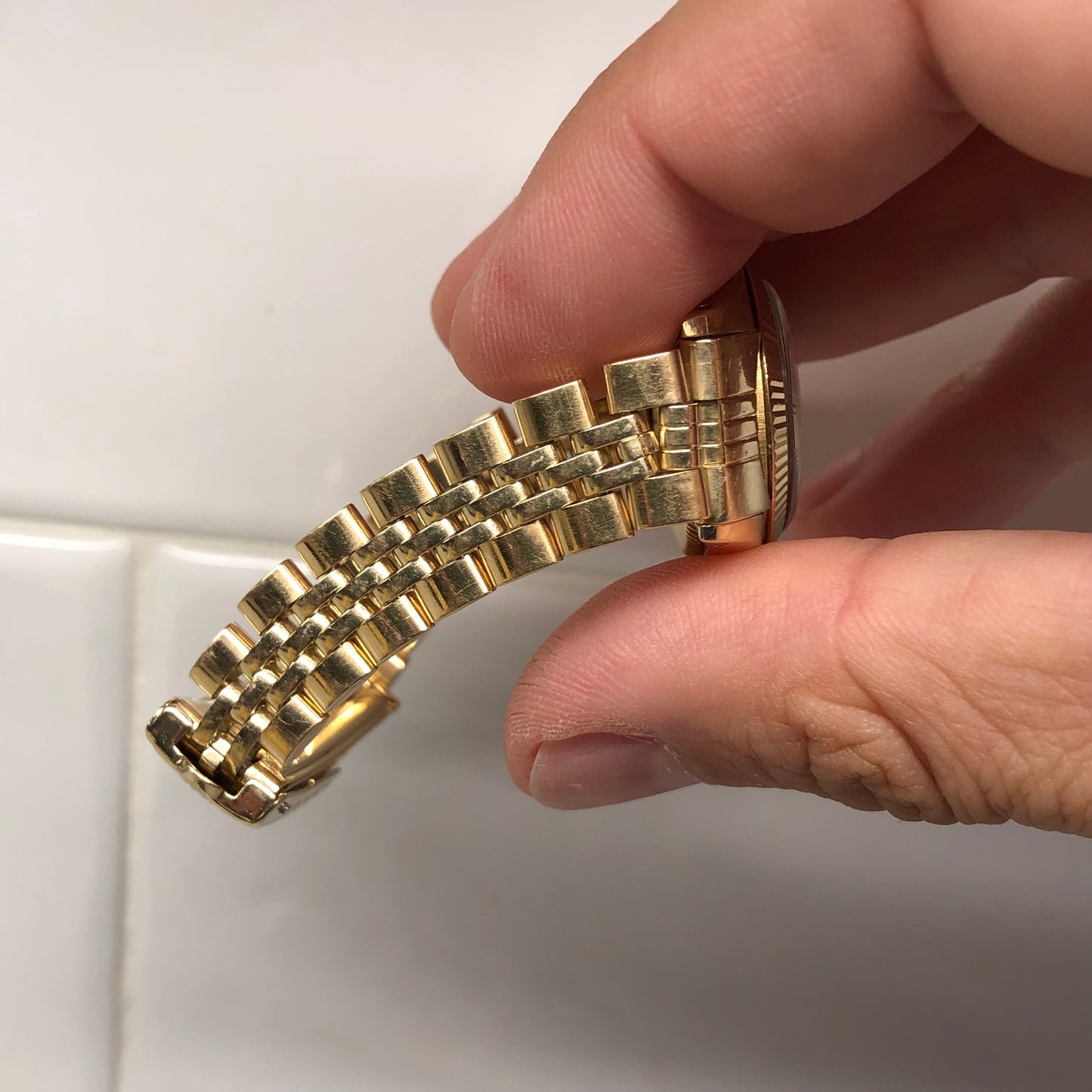1979 Rolex Oyster Perpetual 6719 14K Yellow Gold Ladies Jubilee Bracelet Automatic Wristwatch
