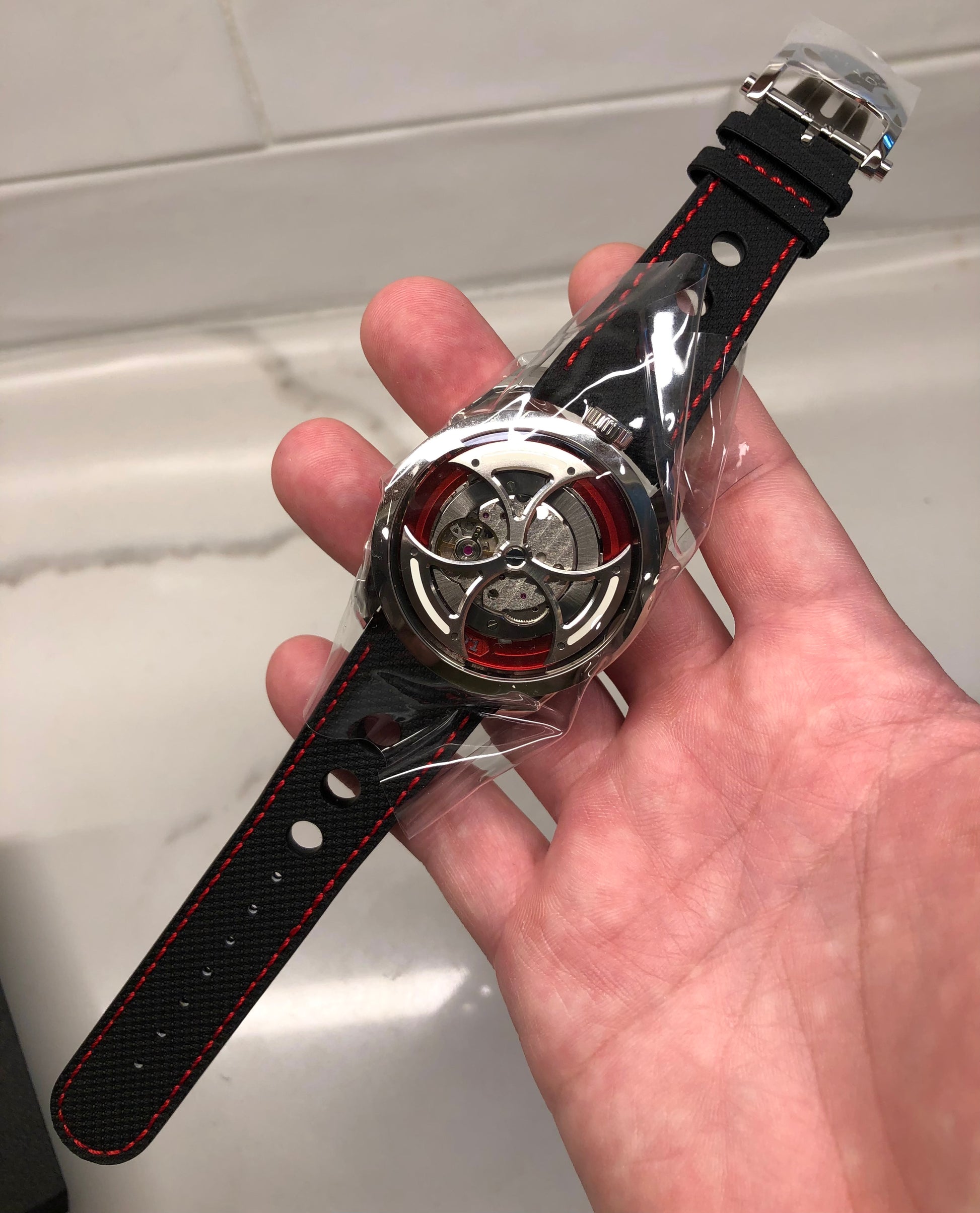 2022 MB&F M.A.D Edition MAD 1 RED 42mm Skeleton Stainless Steel Automatic Wristwatch Unworn - Hashtag Watch Company