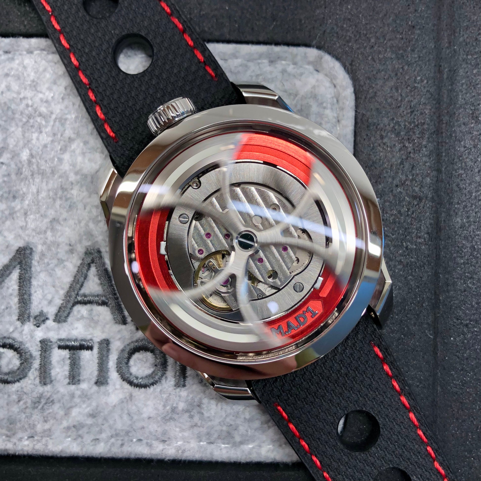 2022 MB&F M.A.D Edition MAD 1 RED 42mm Skeleton Stainless Steel Automatic Wristwatch Unworn - Hashtag Watch Company