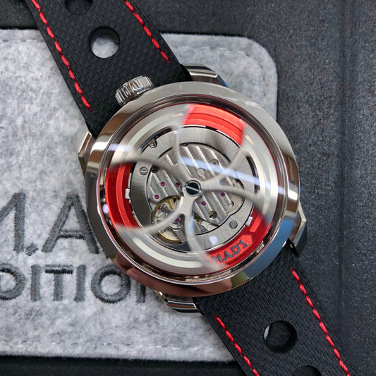 2022 MB&F M.A.D Edition MAD 1 RED 42mm Skeleton Stainless Steel Automatic Wristwatch Unworn - Hashtag Watch Company