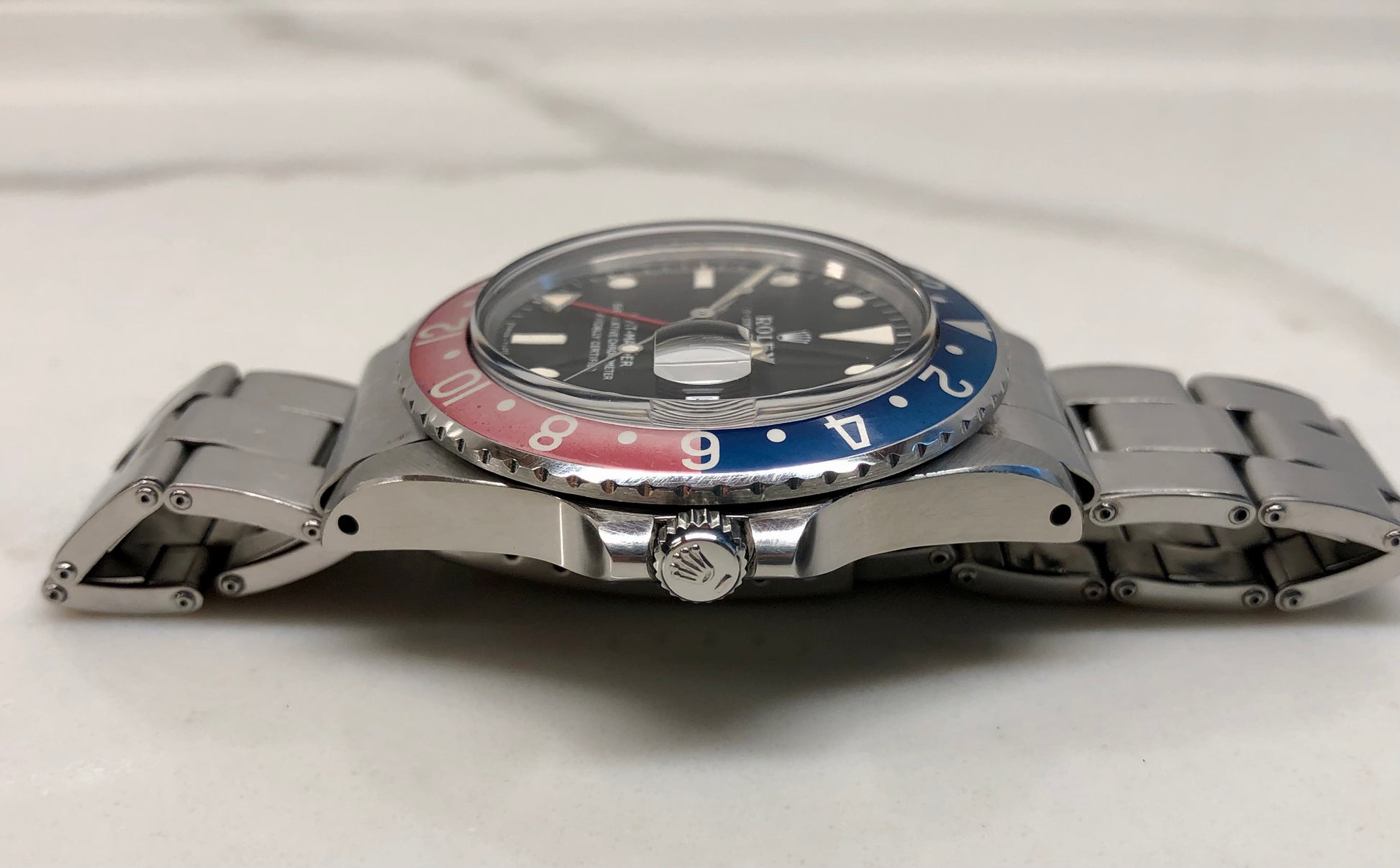 1969 Rolex GMT MASTER 1675 Mk 1 Pepsi Long E Matte Dial Steel Automatic Wristwatch with Box and Papers - HASHTAGWATCHCO
