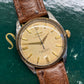 1957 Rolex Oyster Perpetual 6565 Two Tone Engine Turned Bezel Automatic Wristwatch