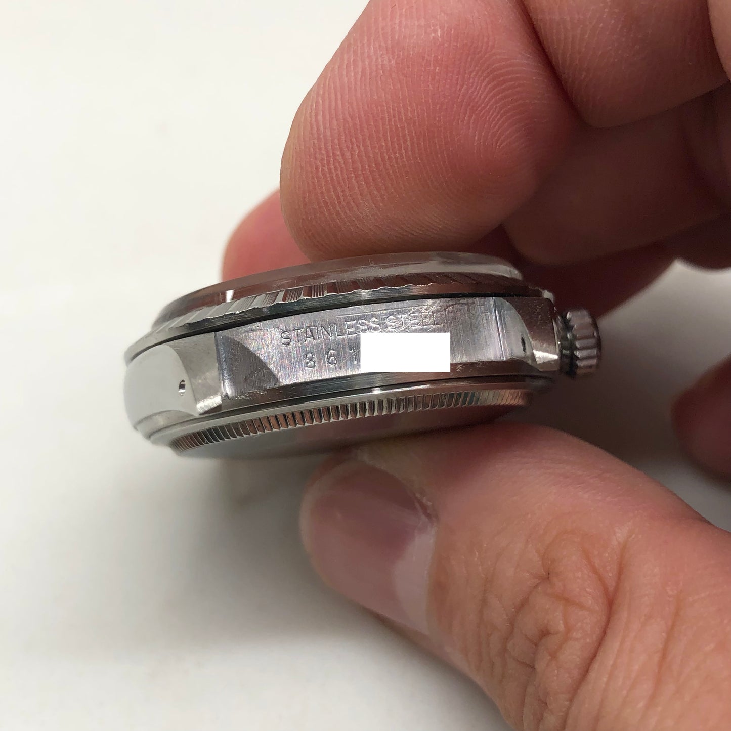 1984 Rolex Datejust 16030 Steel Blue Engine Turned Automatic Wristwatch