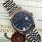 1984 Rolex Datejust 16030 Steel Blue Engine Turned Automatic Wristwatch