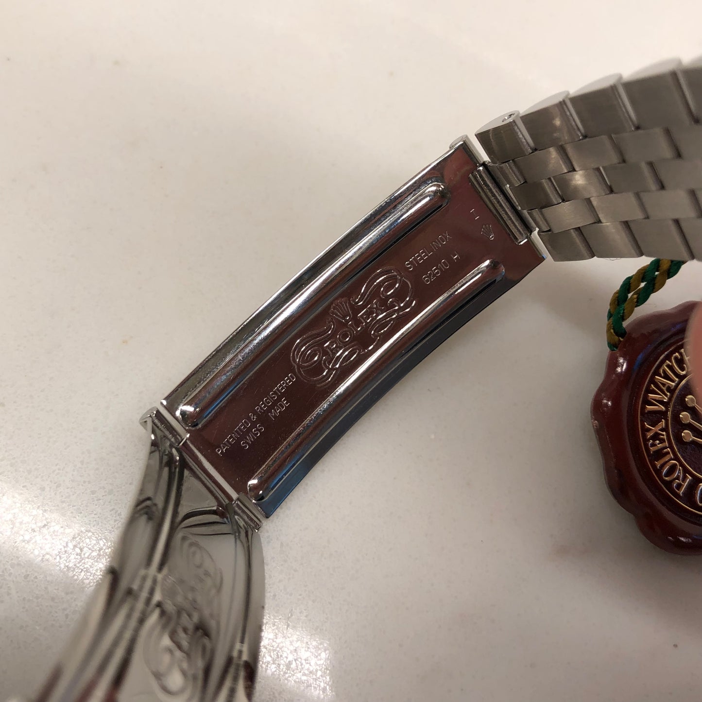 1984 Rolex Datejust 16030 Steel Blue Engine Turned Automatic Wristwatch