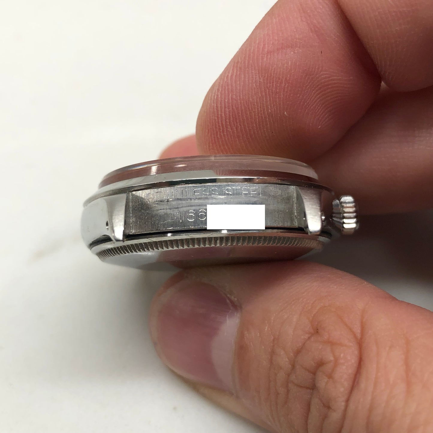 1967 Rolex Oyster Perpetual 1002 Silver Steel Automatic Wristwatch