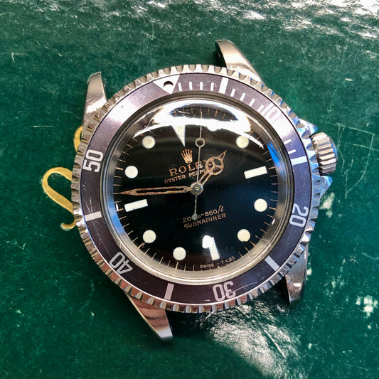 1965 Rolex Submariner 5513 Gilt Dial Meters First Long 5 Insert Steel Automatic Wristwatch