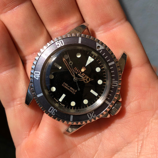 1965 Rolex Submariner 5513 Gilt Dial Meters First Long 5 Insert Steel Automatic Wristwatch