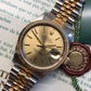 2000 Rolex Datejust 16233 Two Tone Champagne Stick Jubilee Wristwatch with Box and Papers
